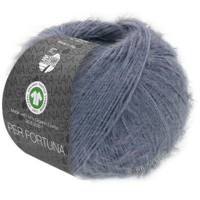 Lana Grossa PER FORTUNA 039 серо-фиолетовый Состав: 74% хлопок органический (эко), 26% полиамид 50гр/190м